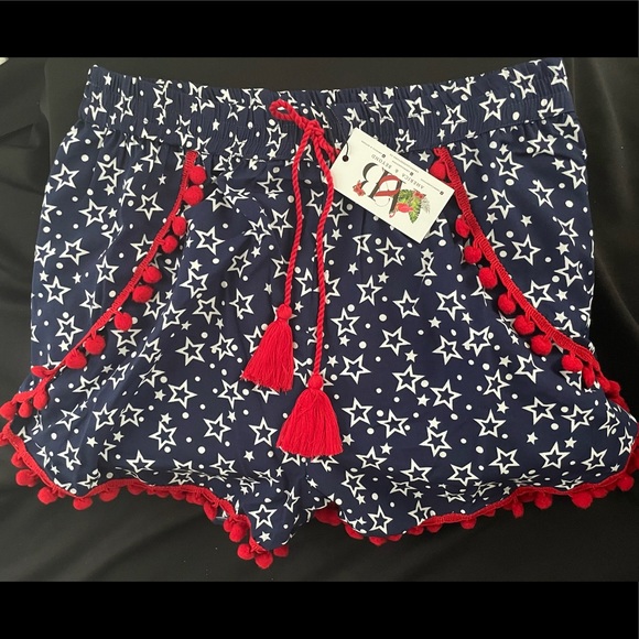 America & Beyond Americana Star Swim Cover-Up Shorts NWT - Picture 3 of 4